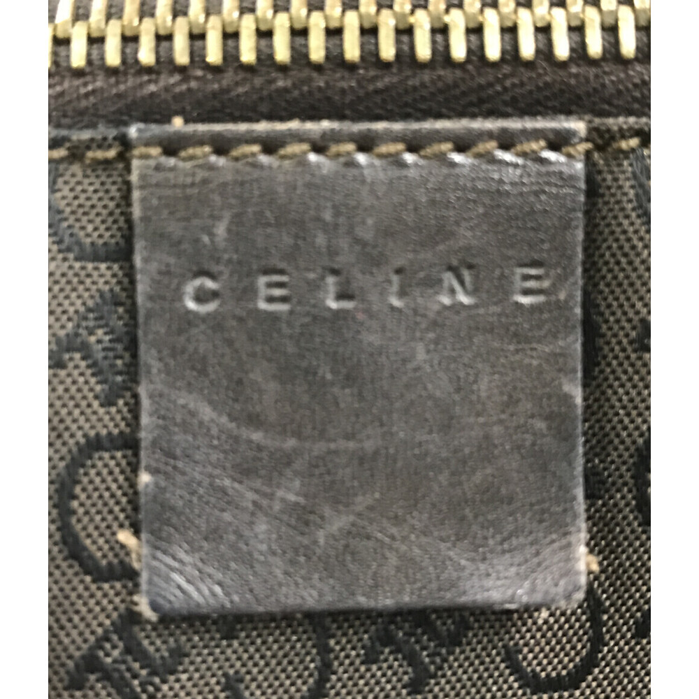Celine Macadam tote bag featuring denim monogram Brown - Picture 4 of 6